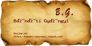 Bánáti Gyöngyi névjegykártya