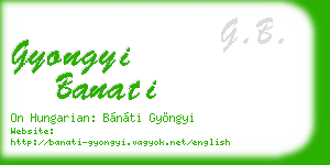 gyongyi banati business card